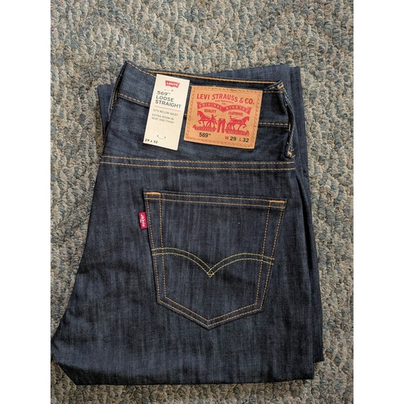 Levi's Other - Levi's 569 Loose Straight Jeans Mens 29x32 Dark Wash Indigo Denim 00569-0127 NEW